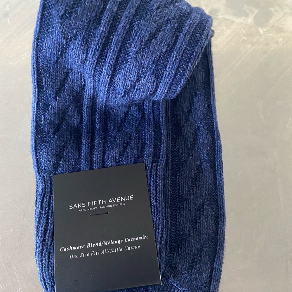 Marcoliani Ribbed Cashmere socks / Men’s - Navy - Picture 1 of 8